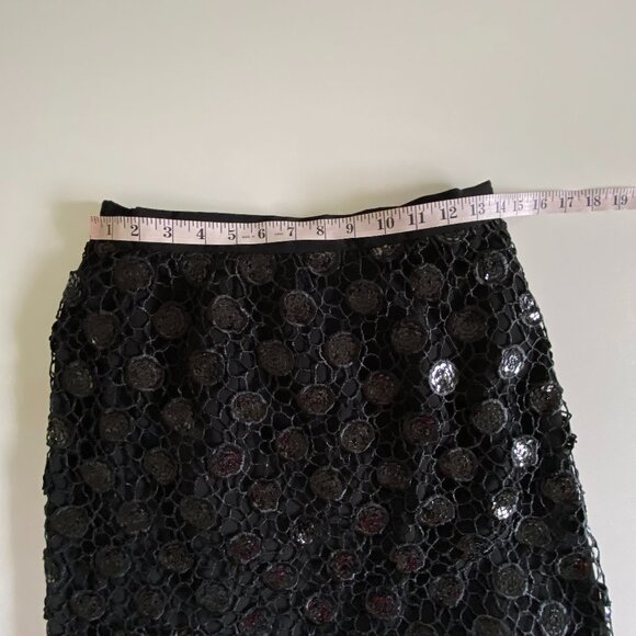 St Anthony Sacari Midi Crochet Sequin Overlay Fringe Skirt - Picture 9 of 13